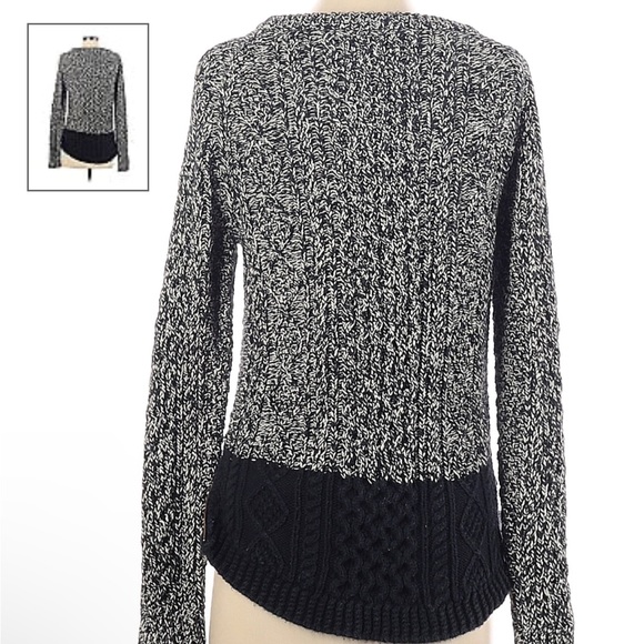 L.L. Bean Signature Pullover Sweater Grey Black White XXS FITS OVERSIZED - Picture 2 of 5